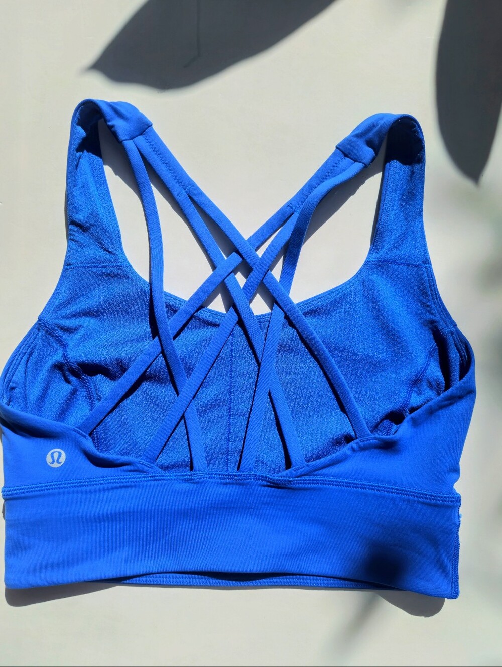 ​Lululemon Free To Be Serene Sports Bra Blue Size 8 Gym Yoga Athleisure Top
